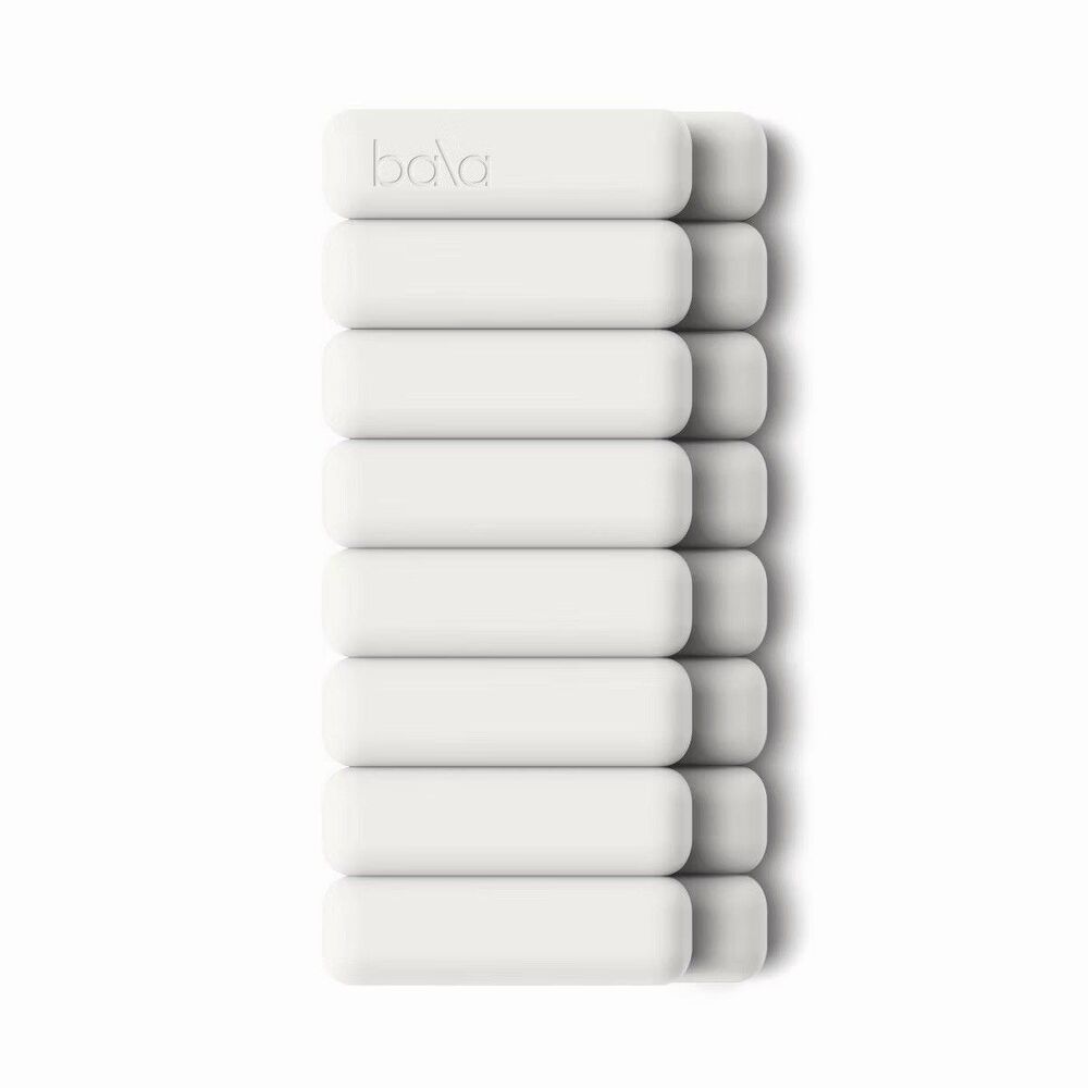 Bala Bangles White 1lb Wrist & Ankle Weights Set Silicone Fitness